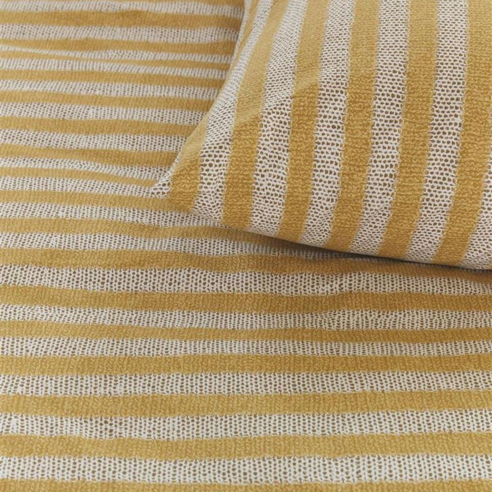 Ariadne At Home Dekbedovertrek Knit Stripes Yellow-2-persoons (200 X 200/220 Cm) 4 Ariadne At Home Dekbedovertrek Knit Stripes Yellow-2-persoons (200 X 200/220 Cm) - Afbeelding 2