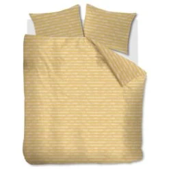 Ariadne At Home Dekbedovertrek Knit Stripes Yellow-2-persoons (200 X 200/220 Cm)