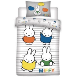 Miffy Dekbedovertrek, Nijntje - Eenpersoons - 140 X 200 Cm - Katoen
