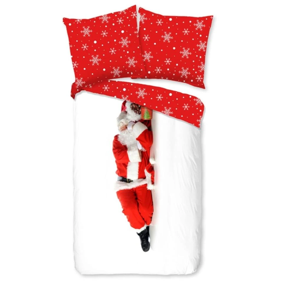 Pure Dekbedovertrek "Santa" - Rood - (240x220 Cm) 5 Pure Dekbedovertrek "Santa" - Rood - (240x220 Cm) - Afbeelding 3