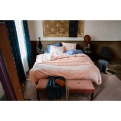 Dindi Home - Dekbedovertrek Forever Colours - 260x220 Cm - Perzik -Winkel Voor Premium Beddengoed 1000057333 0102