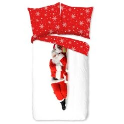 Pure Dekbedovertrek "Santa" - Rood - (140x220 Cm) 8 Pure Dekbedovertrek "Santa" - Rood - (140x220 Cm) -Winkel Voor Premium Beddengoed 1000060492 0102