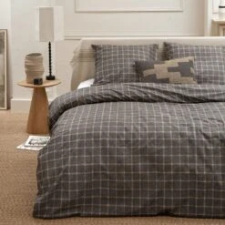 Cinderella Brecht - Dekbedovertrek - Katoen - 200x200/220 Cm - Anthracite -Winkel Voor Premium Beddengoed 1000061621 0104
