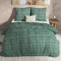 Sleeptime Flanel Dekbedovertrek Leo Green-Lits-jumeaux (240 X 200/220 Cm) -Winkel Voor Premium Beddengoed 1000061662 0103