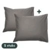 Zavelo Kussenslopen - Hotelkwaliteit - Set Van 2 Stuks - Antraciet - 60x70cm... -Winkel Voor Premium Beddengoed 1000061750