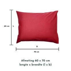 Zavelo Kussenslopen - Hotelkwaliteit - Set Van 2 Stuks - Rood - 60x70cm - 100... 8 Zavelo Kussenslopen - Hotelkwaliteit - Set Van 2 Stuks - Rood - 60x70cm - 100... -Winkel Voor Premium Beddengoed 1000061751 0102