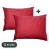 Zavelo Kussenslopen - Hotelkwaliteit - Set Van 2 Stuks - Rood - 60x70cm - 100...