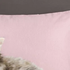 Good Morning Dekbedovertrek "Cat" - Roze - (140x220 Cm) -Winkel Voor Premium Beddengoed 1000063637 0103