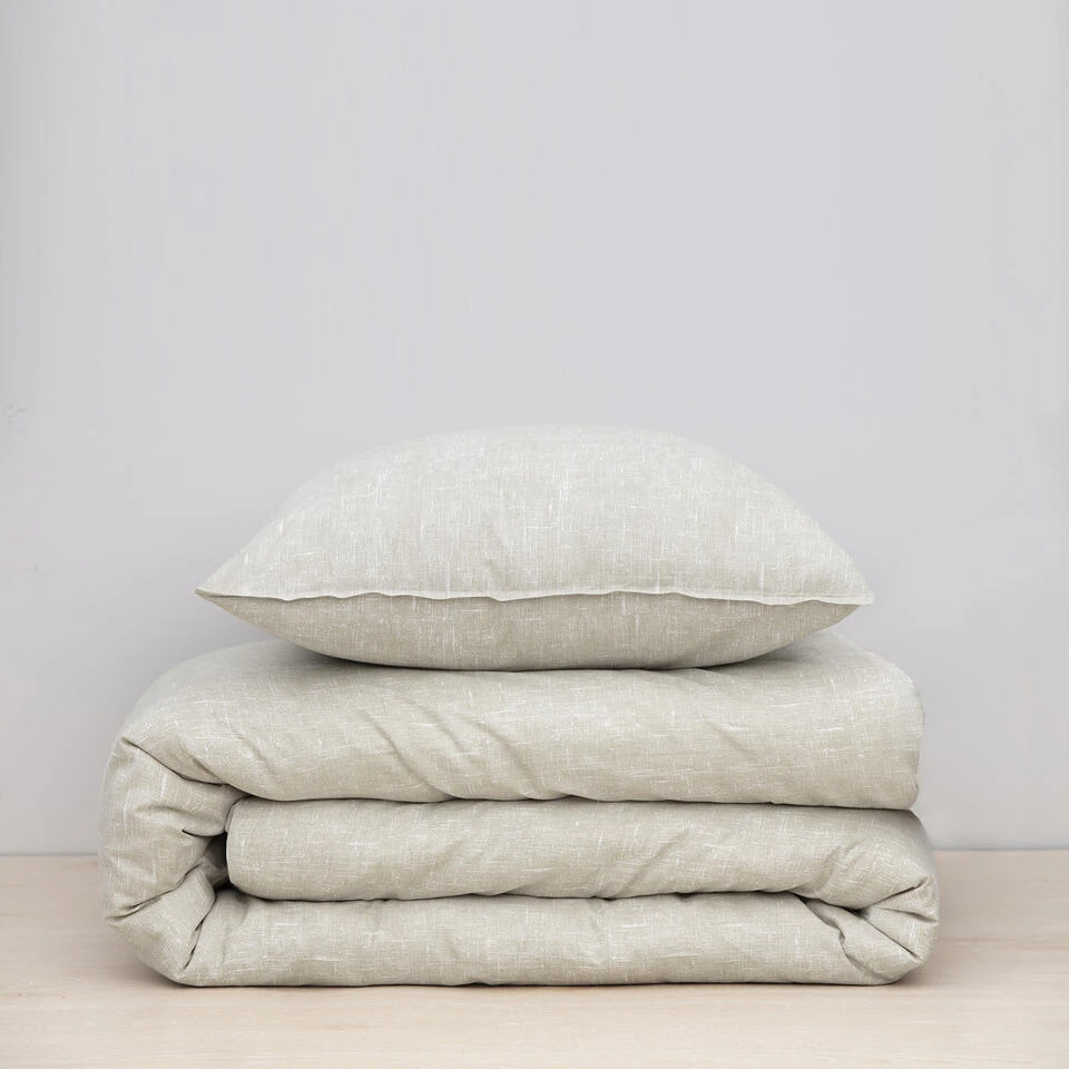 Damai Dekbedovertrek Ebba - Biologisch Katoen - 260x200/220 Cm - Beige 4 Damai Dekbedovertrek Ebba - Biologisch Katoen - 260x200/220 Cm - Beige - Afbeelding 2