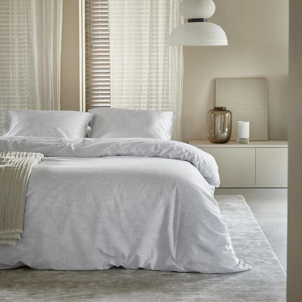 Damai Dekbedovertrek Ebba - Biologisch Katoen - 260x200/220 Cm - Off White 4 Damai Dekbedovertrek Ebba - Biologisch Katoen - 260x200/220 Cm - Off White - Afbeelding 3