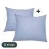 Zavelo Kussenslopen - Hotelkwaliteit - Set Van 2 Stuks - Blauw - 60x70cm - 10... 1 Zavelo Kussenslopen - Hotelkwaliteit - Set Van 2 Stuks - Blauw - 60x70cm - 10... -Winkel Voor Premium Beddengoed 1000065432