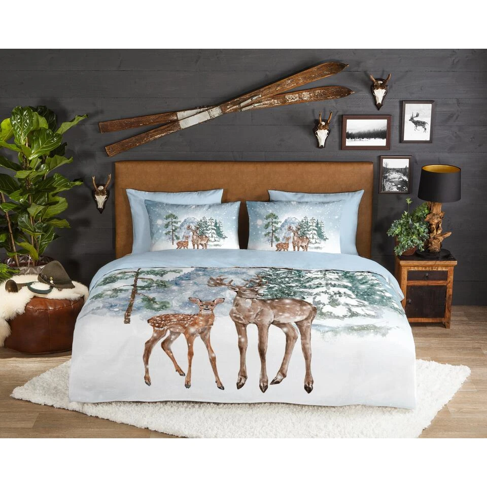 Good Morning Dekbedovertrek "Winter" - Multi - (140x220 Cm) 4 Good Morning Dekbedovertrek "Winter" - Multi - (140x220 Cm) - Afbeelding 2