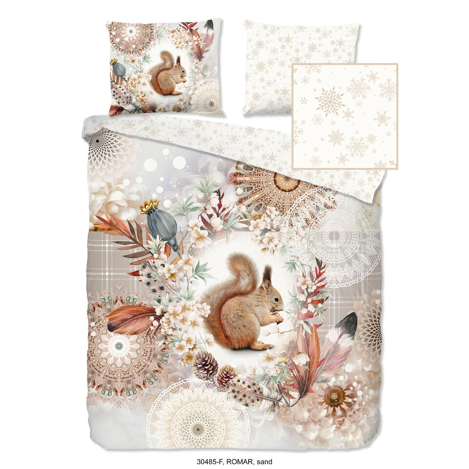 HIP Dekbedovertrek "Romar" - Zand - (140x220 Cm) 3 HIP Dekbedovertrek "Romar" - Zand - (140x220 Cm)