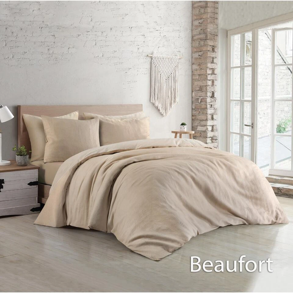 Papillon Dekbedovertrek Beaufort - 240x200/220 - Zand 4 Papillon Dekbedovertrek Beaufort - 240x200/220 - Zand - Afbeelding 2
