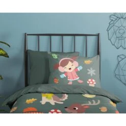 Good Morning Dekbedovertrek "Fun" - Groen - (140x220 Cm) 8 Good Morning Dekbedovertrek "Fun" - Groen - (140x220 Cm) -Winkel Voor Premium Beddengoed 1000068623 0110