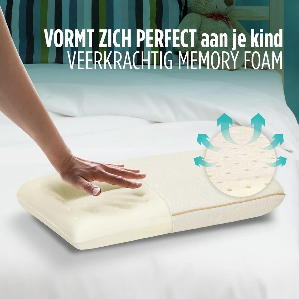 Vitapur MemoDream Kinderkussen - 30x50 Cm 6 Vitapur MemoDream Kinderkussen - 30x50 Cm - Afbeelding 4