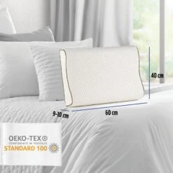 Vitapur Anatomisch Latex Hoofdkussen XL - 60x40 Cm 8 Vitapur Anatomisch Latex Hoofdkussen XL - 60x40 Cm -Winkel Voor Premium Beddengoed 1000080659 0102