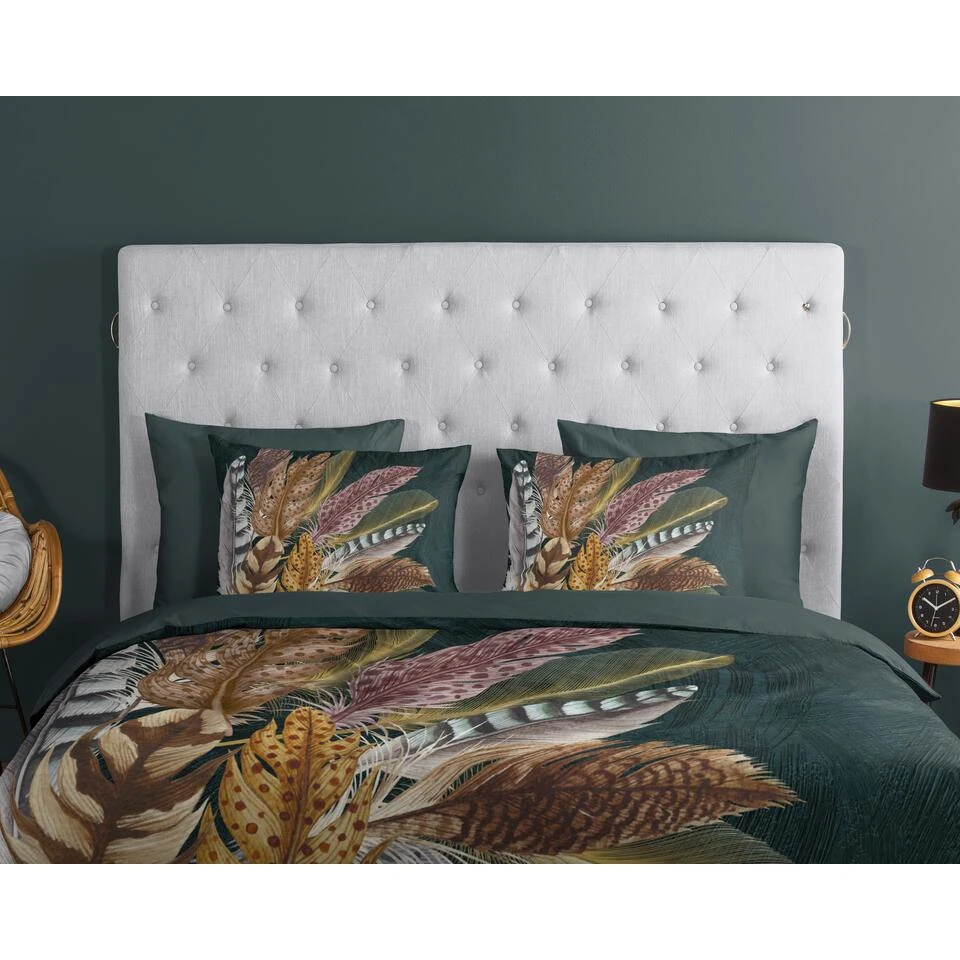 Good Morning Dekbedovertrek "Soft Feathers" - Groen - (200x220 Cm) 5 Good Morning Dekbedovertrek "Soft Feathers" - Groen - (200x220 Cm) - Afbeelding 3
