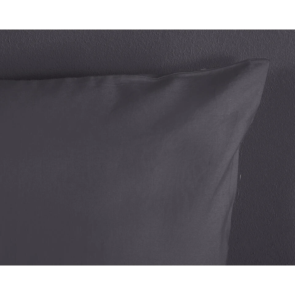 Good Morning Dekbedovertrek "uni Anthracite" - Antraciet - (200x220 Cm) 6 Good Morning Dekbedovertrek "uni Anthracite" - Antraciet - (200x220 Cm) - Afbeelding 4
