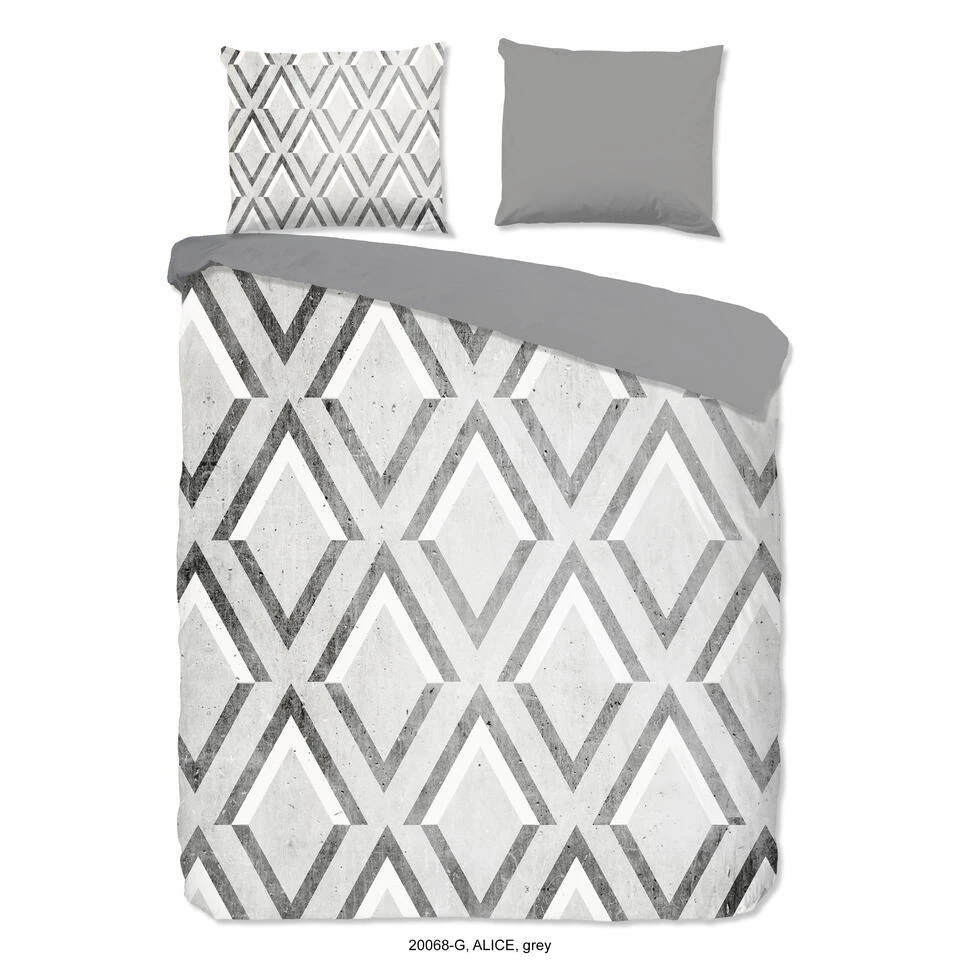 Good Morning Dekbedovertrek "Alice" - Grijs - (200x220 Cm) 3 Good Morning Dekbedovertrek "Alice" - Grijs - (200x220 Cm)