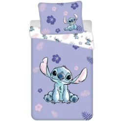 Disney Lilo & Stitch Dekbedovertrek Flower - Eenpersoons - 140 X 200 Cm - Katoen