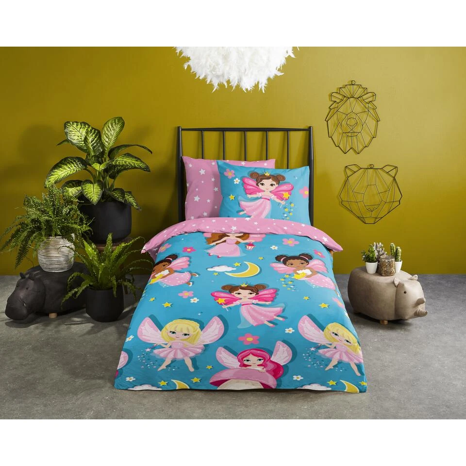 Good Morning Dekbedovertrek "Fee" - Multi - (140x220 Cm) 4 Good Morning Dekbedovertrek "Fee" - Multi - (140x220 Cm) - Afbeelding 2