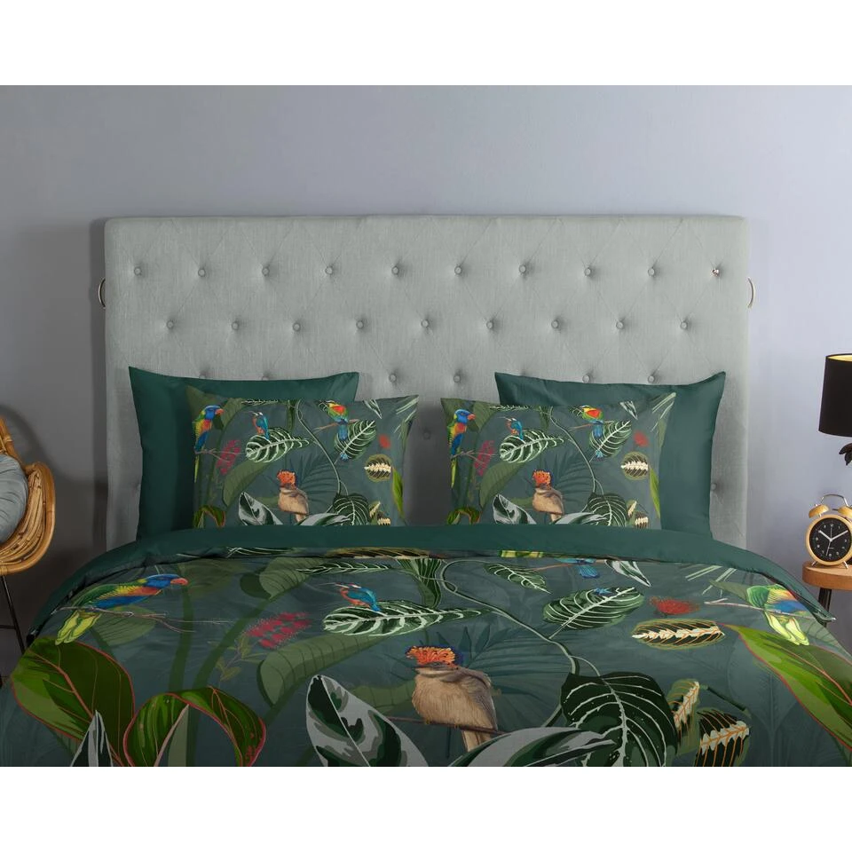 Good Morning Dekbedovertrek "Charlotte" - Groen - (240x220 Cm) 5 Good Morning Dekbedovertrek "Charlotte" - Groen - (240x220 Cm) - Afbeelding 3
