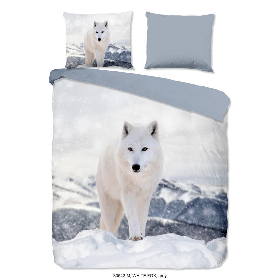 Pure Dekbedovertrek "White Fox" - Grijs - (240x220 Cm) 3 Pure Dekbedovertrek "White Fox" - Grijs - (240x220 Cm)