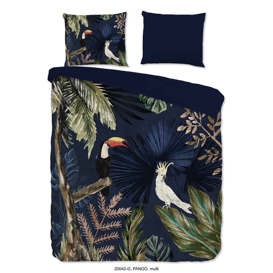 Good Morning Dekbedovertrek "Pango" - Blauw - (240x220 Cm) 3 Good Morning Dekbedovertrek "Pango" - Blauw - (240x220 Cm)