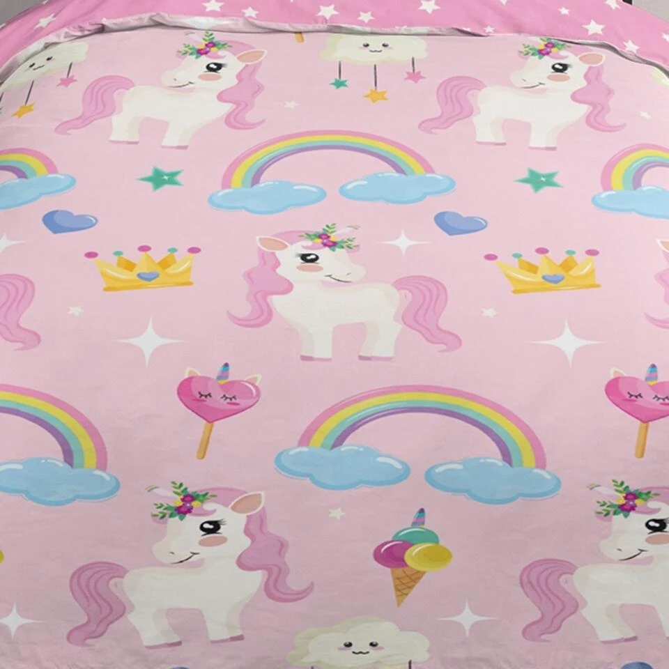 Good Morning Dekbedovertrek "Unilove" - Roze - (100x135 Cm) 5 Good Morning Dekbedovertrek "Unilove" - Roze - (100x135 Cm) - Afbeelding 3