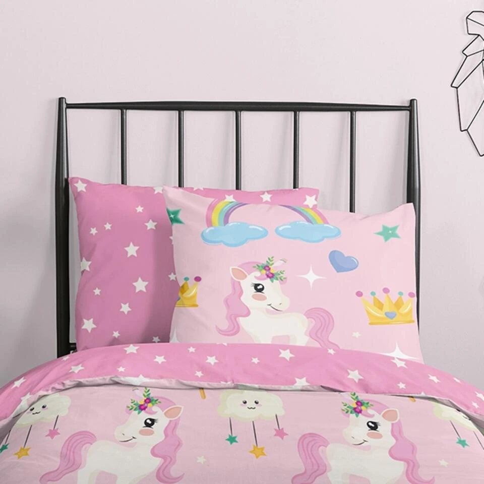 Good Morning Dekbedovertrek "Unilove" - Roze - (100x135 Cm) 6 Good Morning Dekbedovertrek "Unilove" - Roze - (100x135 Cm) - Afbeelding 4