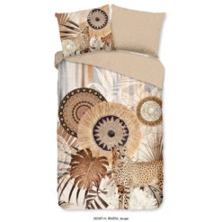 Nieuwe Producten 21 HIP Dekbedovertrek "Raeni" - Taupe - (140x220 Cm)