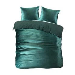 Papillon Dekbedovertrek Uni Velvet - 200x200/220 Cm - Groen