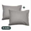 Zavelo Kussenslopen - Hotelkwaliteit - Set Van 2 Stuks - Licht Grijs - 60x70c... -Winkel Voor Premium Beddengoed 1000117515