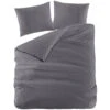 Zavelo DeLuxe Waffle Dekbedovertrek Antraciet-Lits-jumeaux (240 X 200/220 Cm)