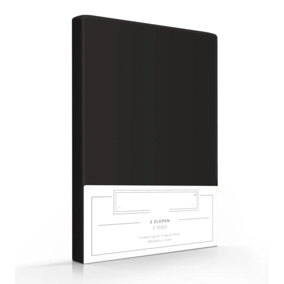 Zavelo Katoen Kussenslopen Basics Zwart (set Van 2)-60 X 70 Cm (standaard) 3 Zavelo Katoen Kussenslopen Basics Zwart (set Van 2)-60 X 70 Cm (standaard)