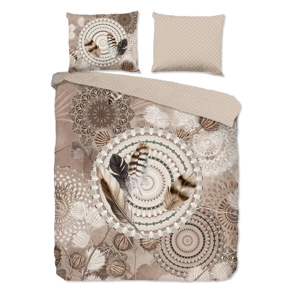 HIP Dekbedovertrek "" - Taupe - (240x200/220 Cm) - Katoen Flanel 3 HIP Dekbedovertrek "" - Taupe - (240x200/220 Cm) - Katoen Flanel