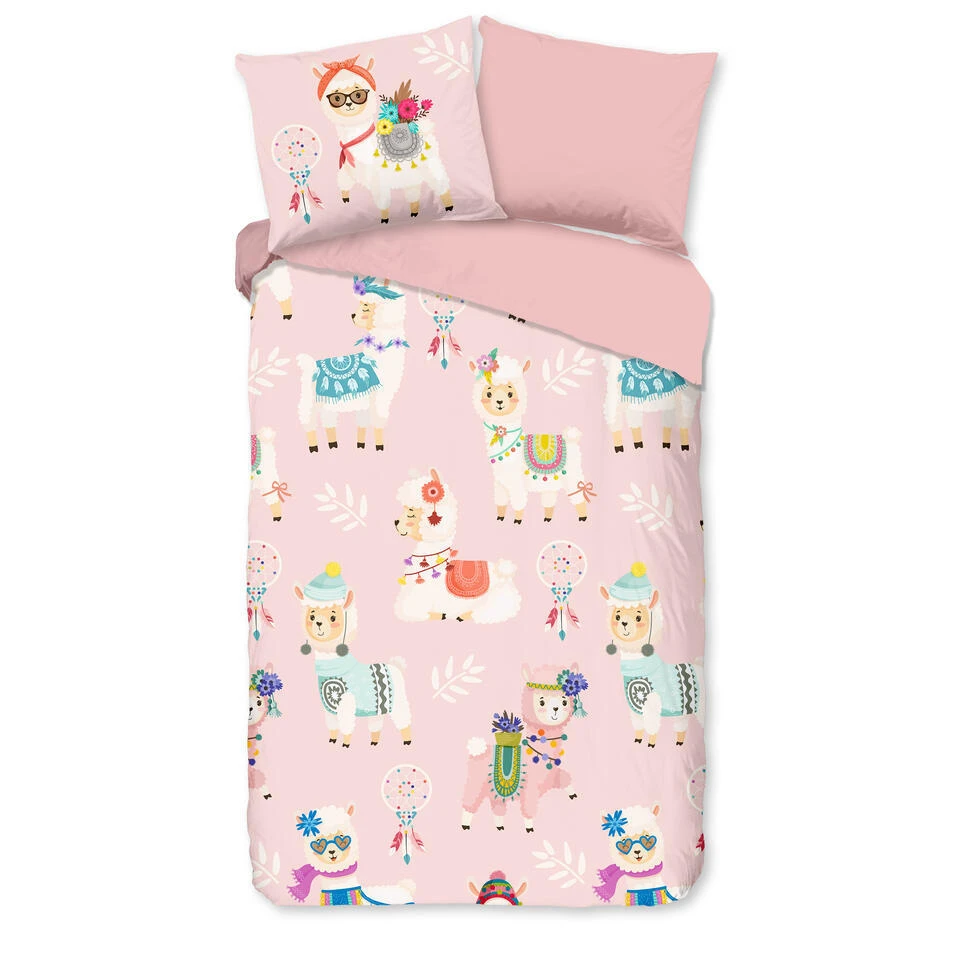 Good Morning Kinderdekbedovertrek "" - Roze - (140x200/220 Cm) - Katoen Flanel 3 Good Morning Kinderdekbedovertrek "" - Roze - (140x200/220 Cm) - Katoen Flanel