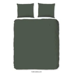 Pure Dekbedovertrek "uni Dessin" - Groen - (200x200/220 Cm) - Microfiber