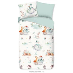 Good Morning IJspret Flanel Dekbedovertrek Multi