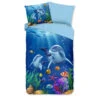 Pure Dolfijn Kinderdekbedovertrek Blauw 2 Pure Dolfijn Kinderdekbedovertrek Blauw -Winkel Voor Premium Beddengoed 1000145377