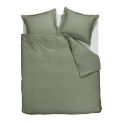 Ambiante Satin Uni Dekbedovertrek - 200x200/220 - Groen