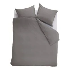 Ambiante Cotton Uni Dekbedovertrek - 260x200/220 - Grijs