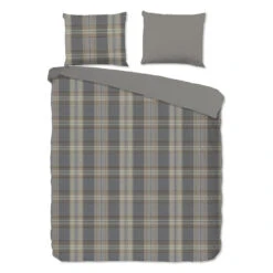 Good Morning Dekbedovertrek "geruite Print" - Multi - (200x200/220 Cm) - Katoen