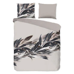 Good Morning Dekbedovertrek "veren" - Grijs - (240x200/220 Cm) - Katoen
