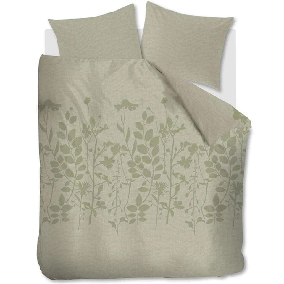 Ariadne At Home Plant Dekbedovertrek - Licht Groen-1-persoons (140... 3 Ariadne At Home Plant Dekbedovertrek - Licht Groen-1-persoons (140...