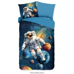 Pure Space Explorer Kinderdekbedovertrek Blauw