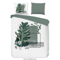 Pure Botanic Style Dekbedovertrek Groen-Lits-jumeaux (240 X 200/220 Cm)