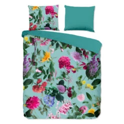 Good Morning Flowerdream Dekbedovertrek Aqua-Lits-jumeaux (240 X 200/220 Cm)