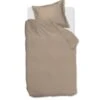Ambiante Satin Uni Dekbedovertrek - 140x200/220 - Taupe -Winkel Voor Premium Beddengoed 1000179431